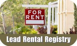 Photo link to Lead Rental Registry Program featuring an image of a for rent sign.